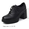 Fashion AIYUQI Women High Heels Autumn New Genuine Leather Platform Women Business Dress Shoes Lace-up British Style Office Shoes Women