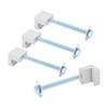 4pcs Tool Box Tie Downs Aluminum Alloy J Hook Mounting Kit for Pickup Truck Crossover Toolbox