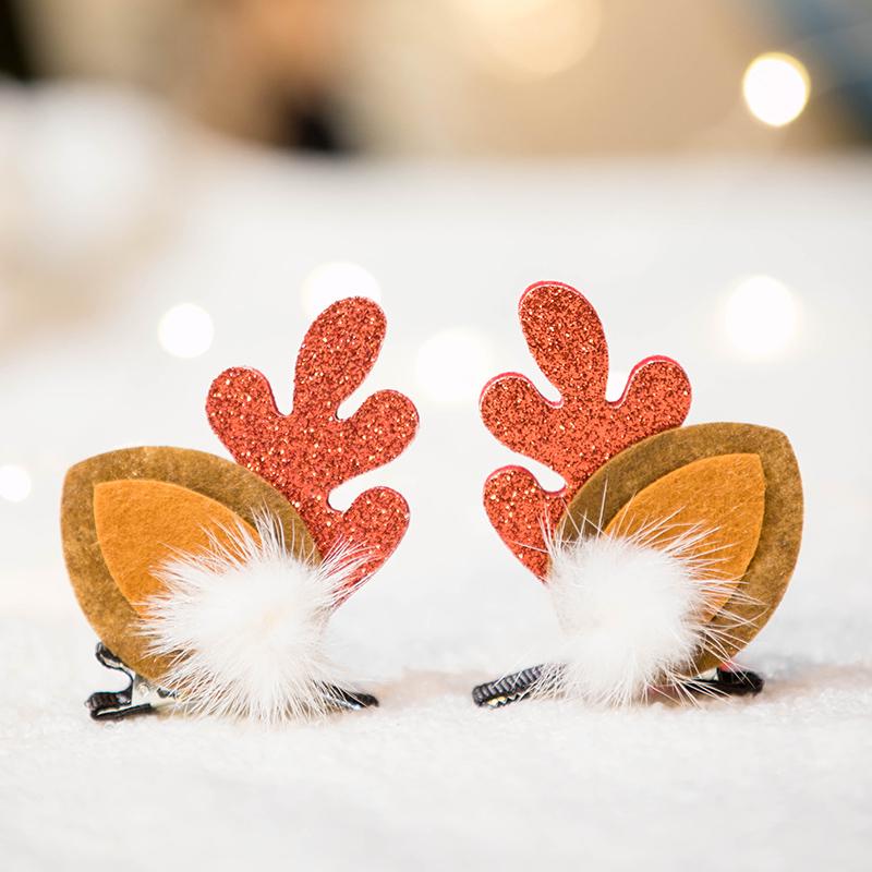 Festive Antler Hair Clip - Cute Christmas Headwear for Adults & Kids