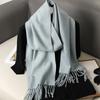 Nytt 62 farger Vinterskjerf for kvinner Langt Varmt Kasjmirskjerf Hijab Ensfarget Dame Sjal Wrap Kvinnelig Pashmina Bandana Hodeskjerf