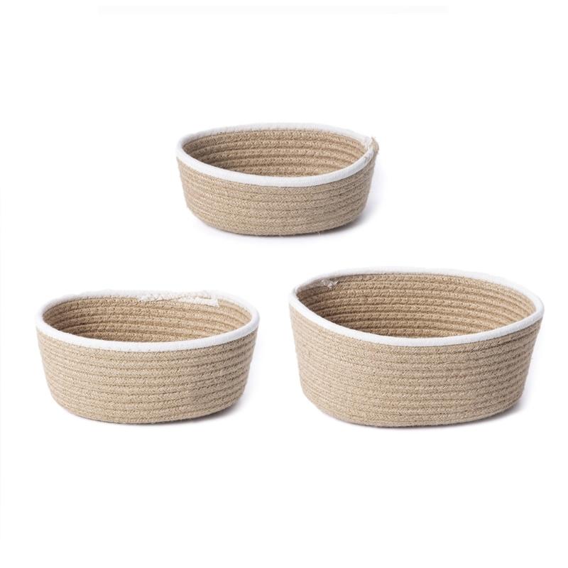 Multipurpose Handmade Cotton Rope Storage Baskets for Decoration and Storage Versatile Organizers Home Accessory
