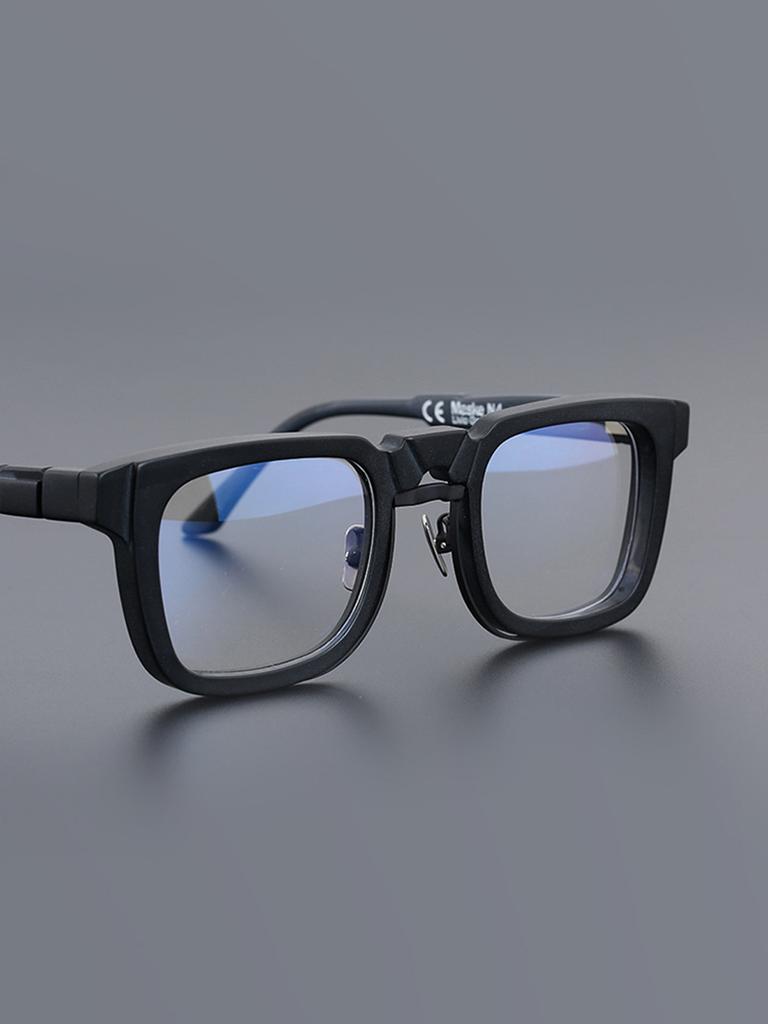 Retro Square Glasses Unisex Designer Anti Blue Light Myopia Flat Light Frame Fashion Eyewear