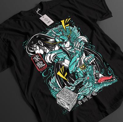 Saint Seiya Shirt Shiryu Tshirt Hyoga TShirt Shun Top Ikku Anime Graphic Tee