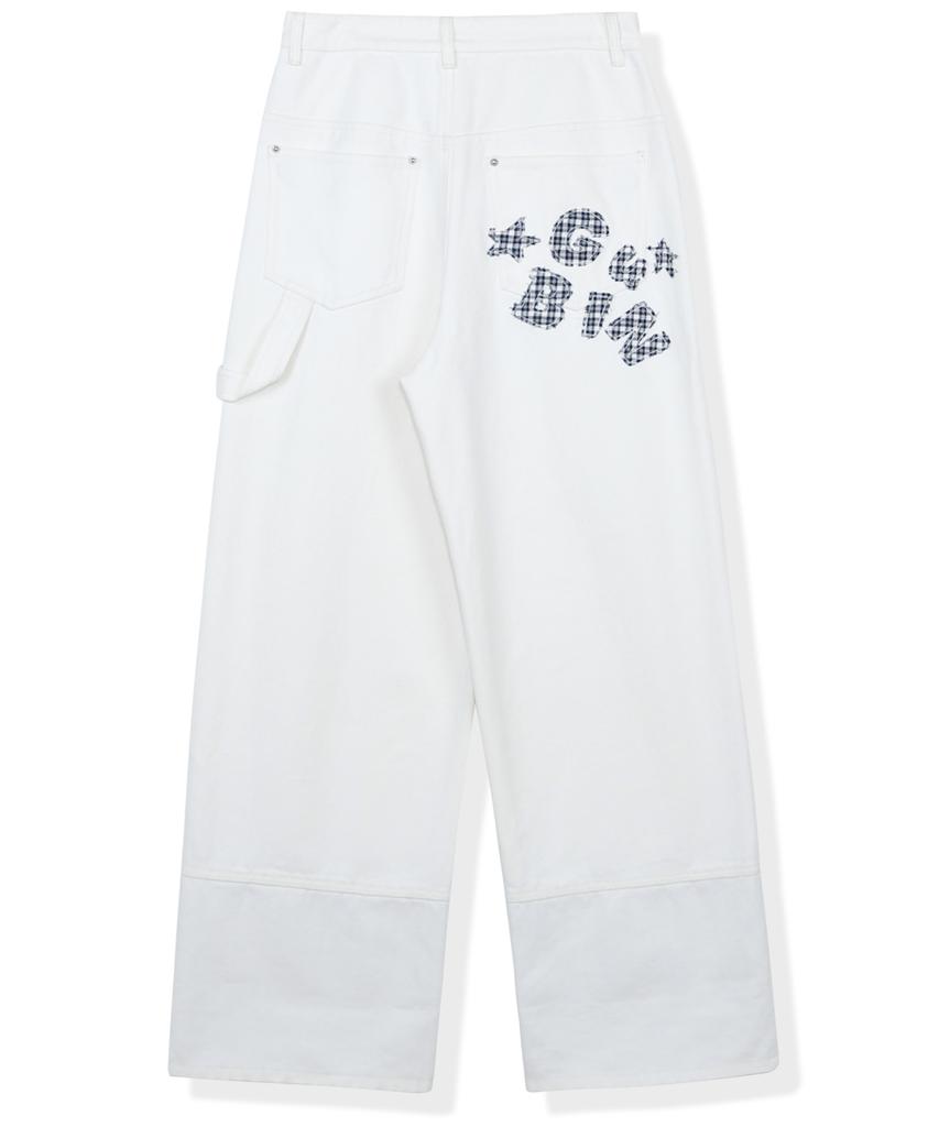 GUBIN [Goobin X Sojeong] (W) Check Applique Cotton Pants