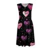 Women's Casual Fashion Sexy V-Neck Button Decoration Sleeveless Valentine's Day Tunic Dress