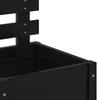 Planter with Trellis Black 39x39.5x114 Cm Solid Pine Wood