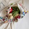 Designer Flower Knitted Handbags Female Large Capacity Totes Women's Pack Summer Beach Bag Purses Hollow Woven Shoulder Bags