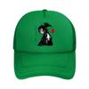 Japanese Samurai Anime Portrait Red Sun Graphic Mesh Baseball Cap For Womens Unisex FeUnisex Beach Dad Hat Hip Hop