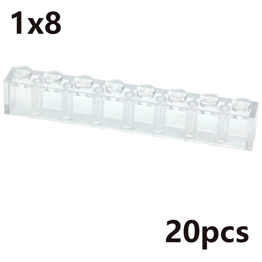 MOC Transparent Thick Building Blocks 1x1 1x2 2x2 2x4 Dots Clear Brick Figures Educational Creative Toy for Kid Compatible Brand