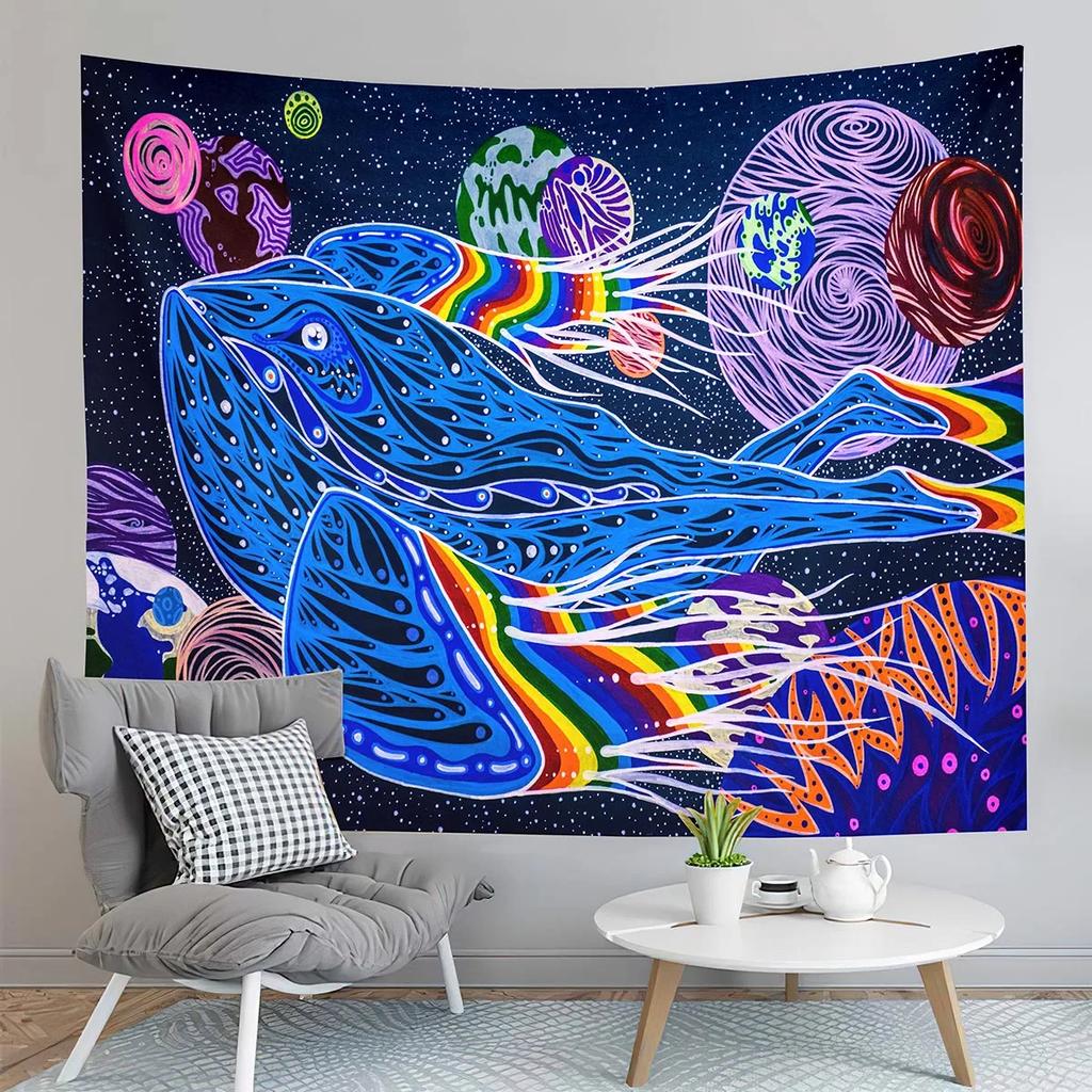 Psychedelic Octopus Tapestry Ocean Monster Tapestry Abstract Style Tapestry Home Living Room Bedroom Dorm Decor Background Cloth
