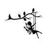 Metal Art Silhouette Tree Hanging Swinging Fairy Indoor Outdoor Home Garden