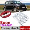 For Daihatsu Boon Sirion M300 2004~2015 Chrome Door Handle Cover Car Accessories Stickers Trim Set 2005 2007 2009 2011 2013 2014