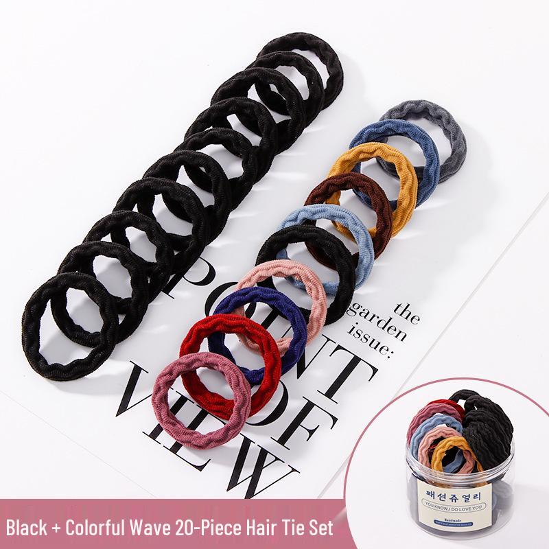 Korean Thickened Seamless Hair Ties: High Elasticity Hair Ropes & Rubber Bands for Women