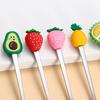 Stainless Steel Spoon, with Strawberries Durians Watermelons Avocados Decor, Durable Rust-Resistant Dessert Spoon, for Coffee Tea Stirring And Eating