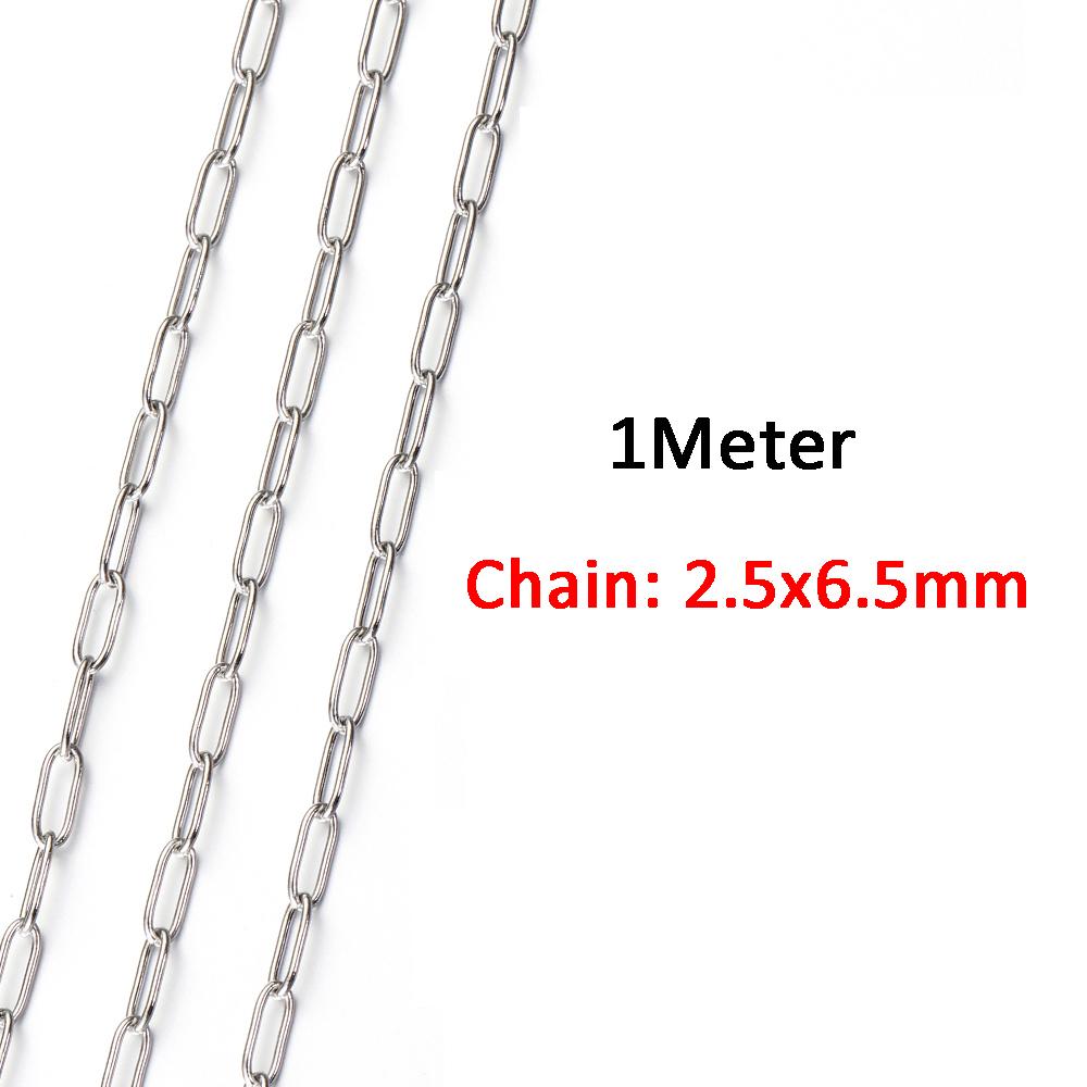 

1Meter 1mm-7.5mm No Fade Gold Chain Stainless Steel Curb Chains for Jewelry Making DIY Bracelet Necklace Thick Chain Components