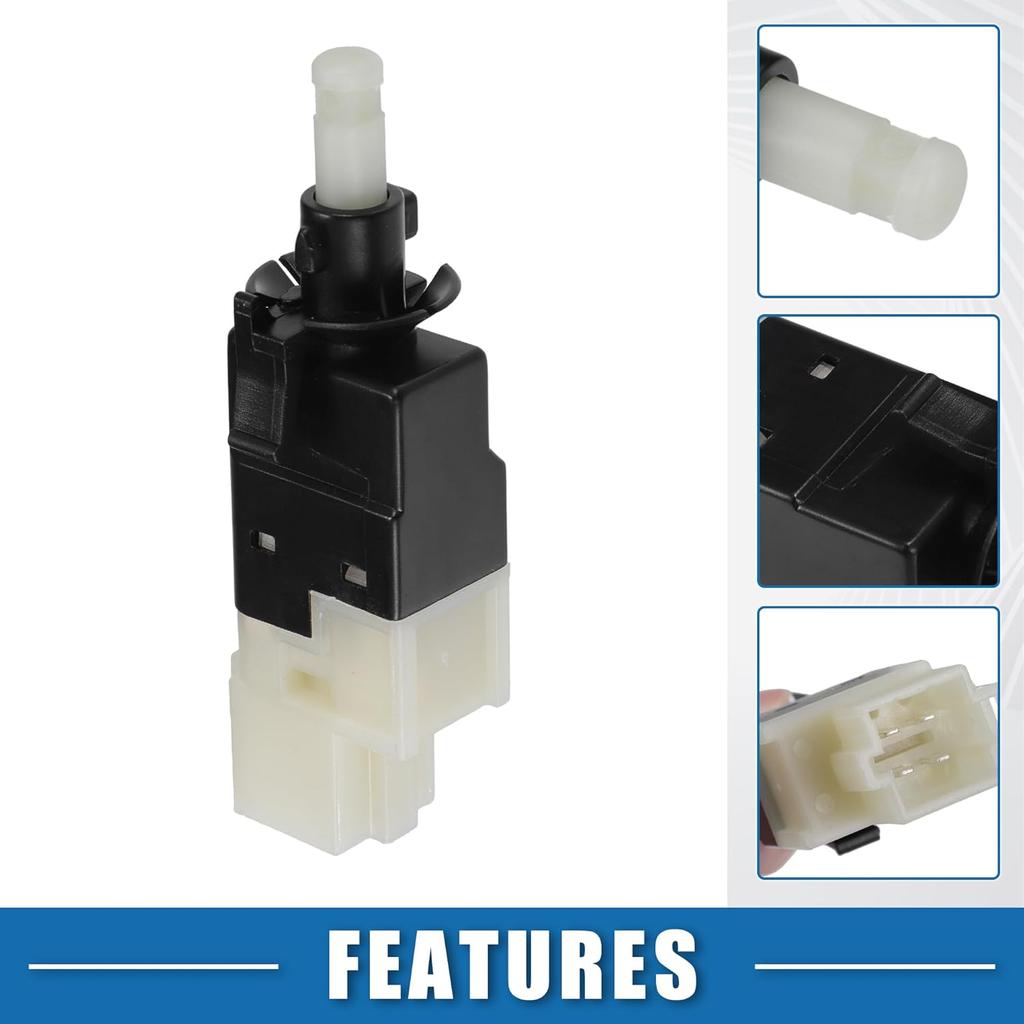 Brake Stop Light Lamp Switch No.0015454409 Brake Pedal Control Switch for Mercedes-Benz E320 2007-2009 Plastic Black Beige