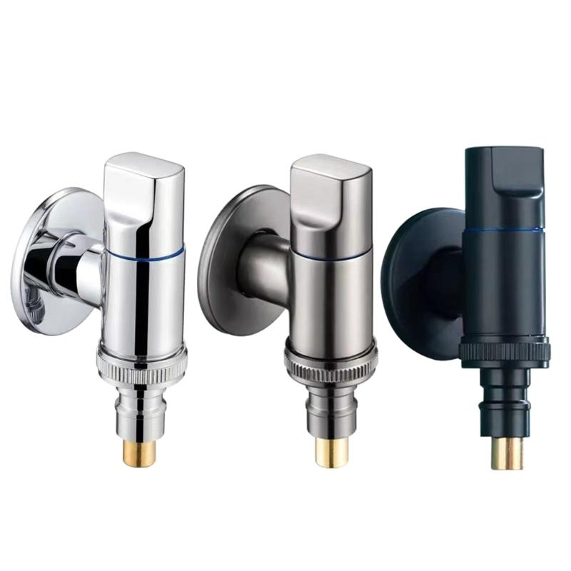 Brass 3-way Filling Angle Valve Wall Mount One Into Two Out Water Toilet Faucet Bidet Sprayer for Bathroom Accessories