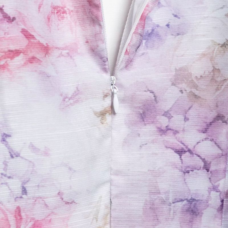Kaslead New Women Clothes Western Style Fashion Simple Casual Chiffon Floral Dress
