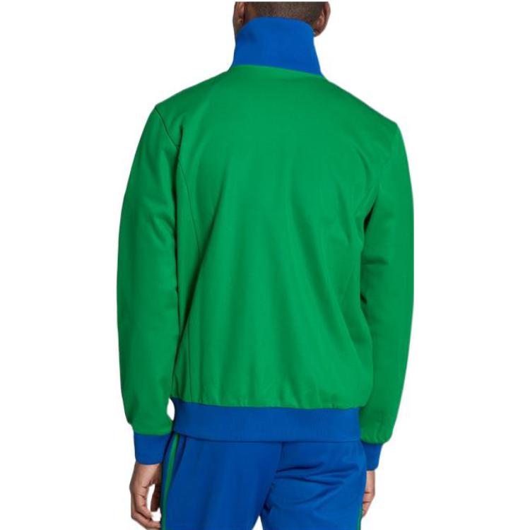 adidas Giacca sportiva classica da uomo con stampa logo a tre strisce Originals verde IB3426