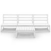 VidaXL Salon de Jardin 4 pcs Ensemble de Meubles d'Extérieur Mobilier de Patio Meubles de Terrasse Mobilier de Jardin Blanc 3075305