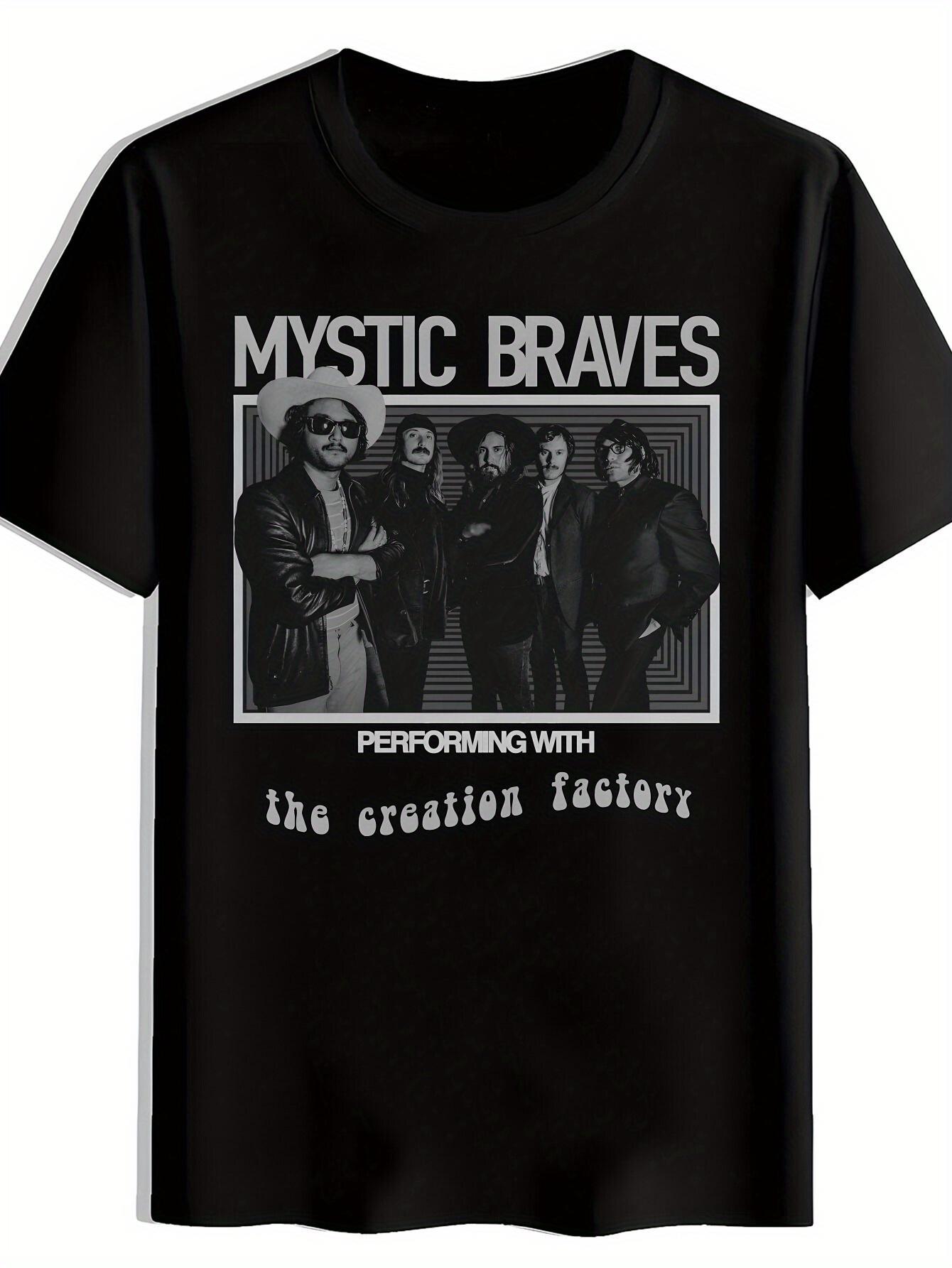 Retro Rock Band Print T-shirt XXXL