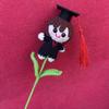 Graduation Season Creative Doctor's Hat Crocheted Cartoon Doll Photography Props Handmade DIY Gift