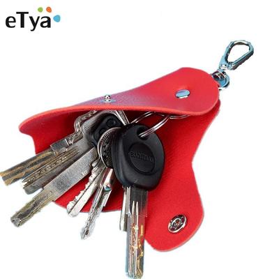 Portachiavi Portachiavi Custodia Custodia portatile in pelle per governante Custodia per portafoglio unisex per auto Borsa semplice in tinta unita