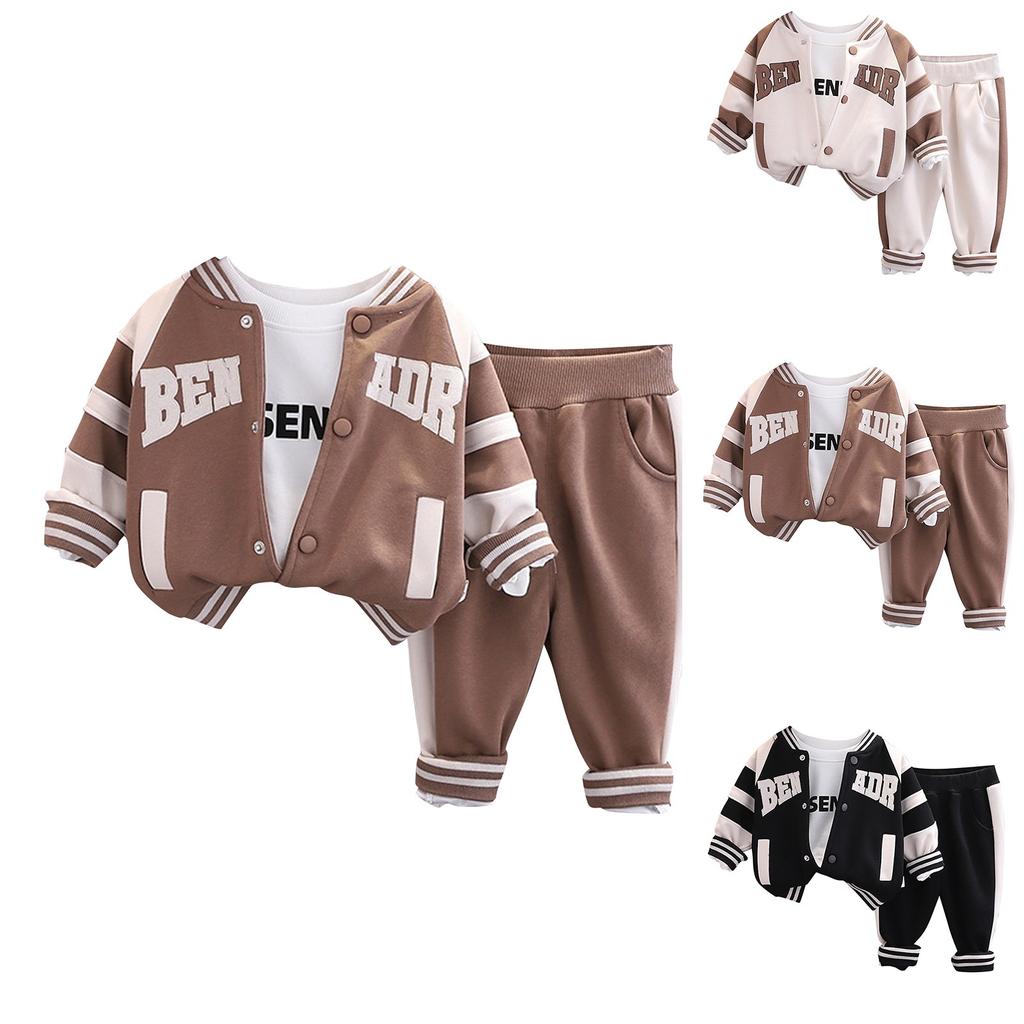 Three Piece Set For Primary And Secondary School Children, Versatile Children's Sports Clothing, And Trendy