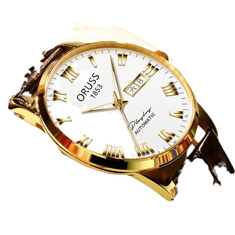 Fully Automatic Quartz Watch Men'S Simple Luminous Waterproof Dual Calendar Men'S Watch
