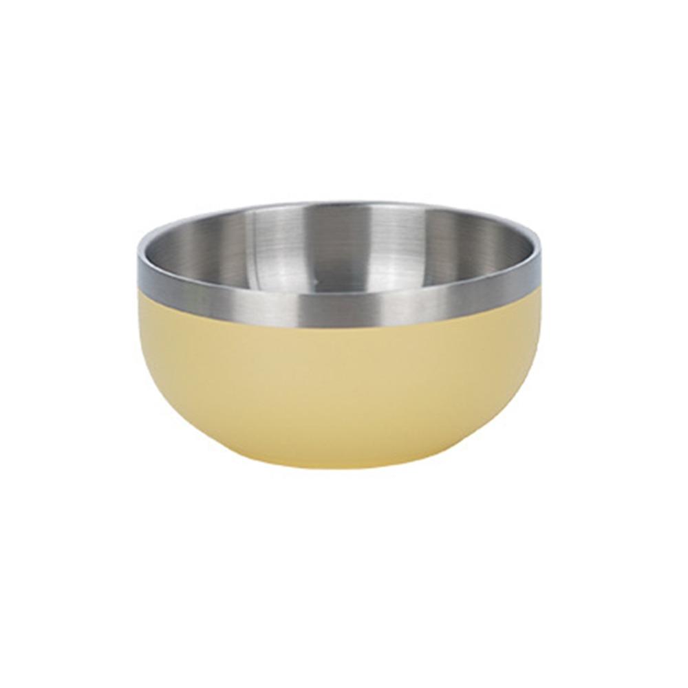 Multi-color Fruit Salad Bowl Round Bowl Food Container Stainless Steel Bowl  Kitchen Tableware