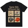 Fun Same Dog Poop But Different Hats Emoji T-shirt for Men and Women 2025 Summer Print 100% Pure Cotton Loose Casual T-shirt