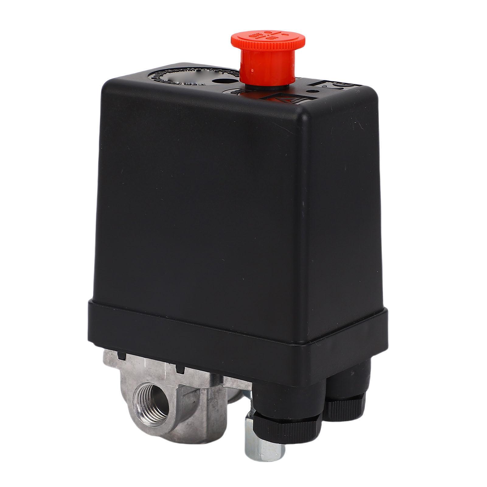 

Air Compressor Pressure Switch ABS Stainless Steel Precise Automatic Control Vertical 4 Way Switch AC240V