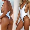 Thong Swimwear Women 2017 One Piece Swimsuit Bodysuit Bikini High Cut Swimming Suit For Women Monokini Deep V Neck Bathing Suit