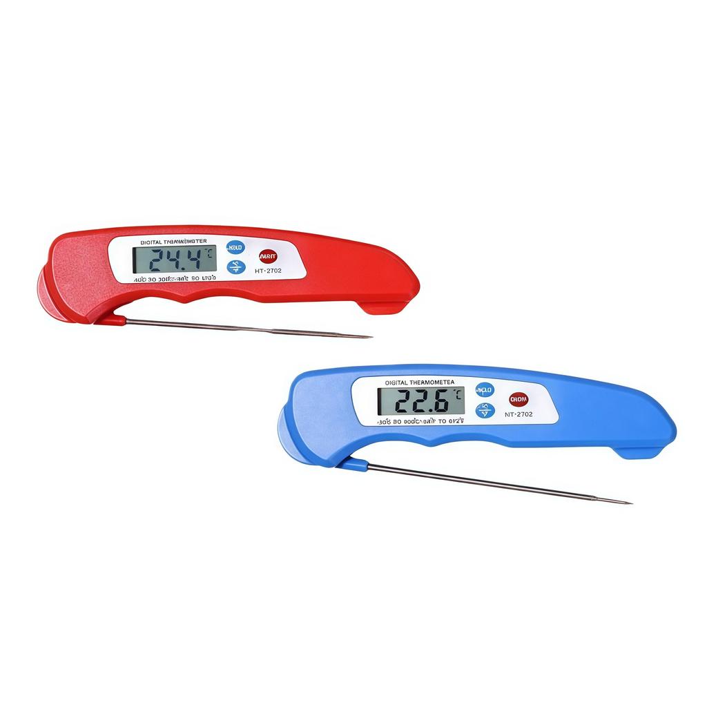 Tragbares Lebensmittelthermometer Staubdicht Faltbar Elektronisches Lebensmittelthermometer für Küche BBQ Backen Öl Fleisch Wasser Ofen Küchenwerkzeuge