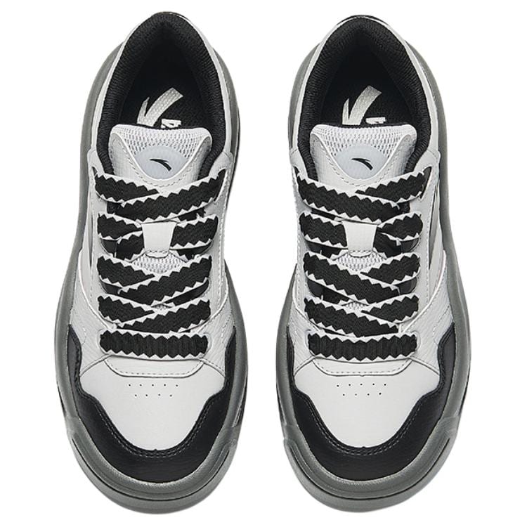 Anta Wave Shoe 2 Breathable Height Increasing Low top Skateboard Shoes Women's Gray Black 922438016-6