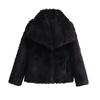 Autumn and winter women's clothing lapel artificial fur jacket women's loose casual temperament short coat