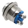 12V 16mm kovové vodotěsné tlačítko s okamžitým spínačem, startovací mosaz