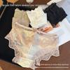 Lace Bow Hollow-Out Mid-Waist Panties: Sexy, Comfortable, Breathable, Pure Cotton Crotch, Girly Triangle Underwear