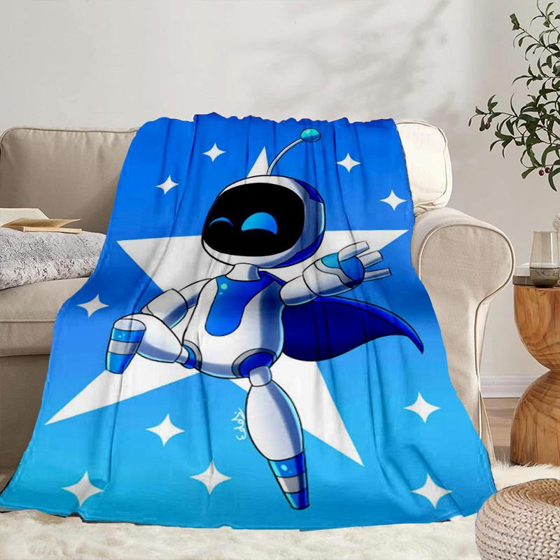 Weltraumabenteuer Astro Bot Tragbare Decke/Weiche Decke Bettwäschedecke Geeignet für Reisen Camping Wohnzimmer Büros Sofas Fan-Geschenke
