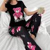 Short-sleeved Trousers Loungewear Set Women's Summer Casual Pajamas Two-piece Set