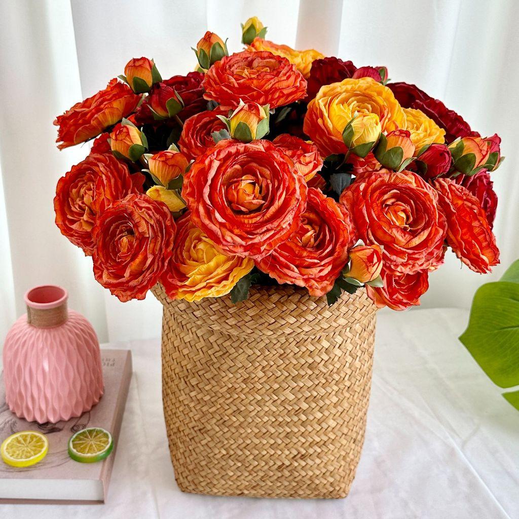 Fake Flower Garland With Silk Fabric For Wedding Decor And Photography Props