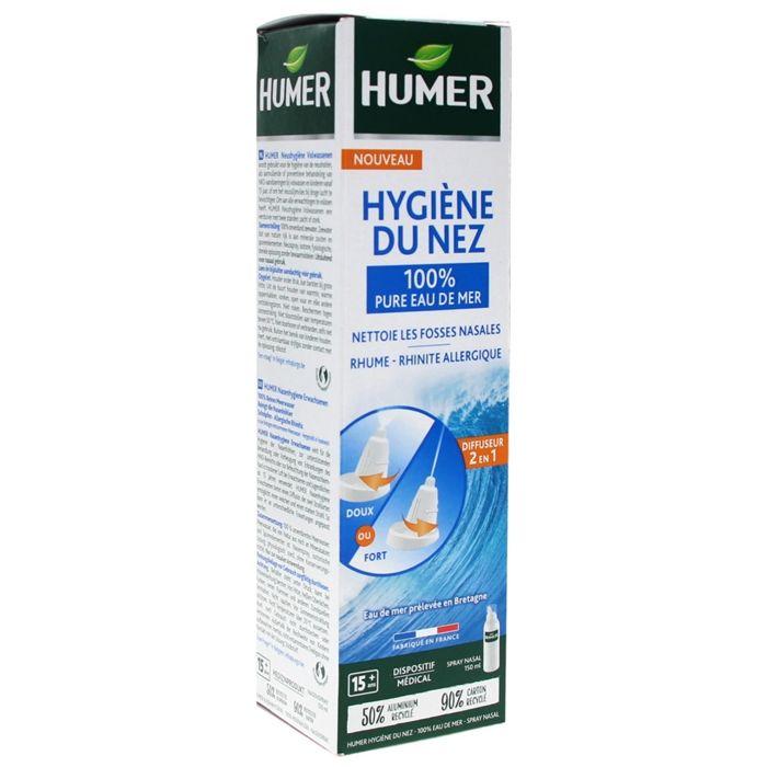 Humer Spray Nasenhygiene - 100% Meerwasser - Erwachsener (+15 Jahre) - Doppelspitze 150 ml