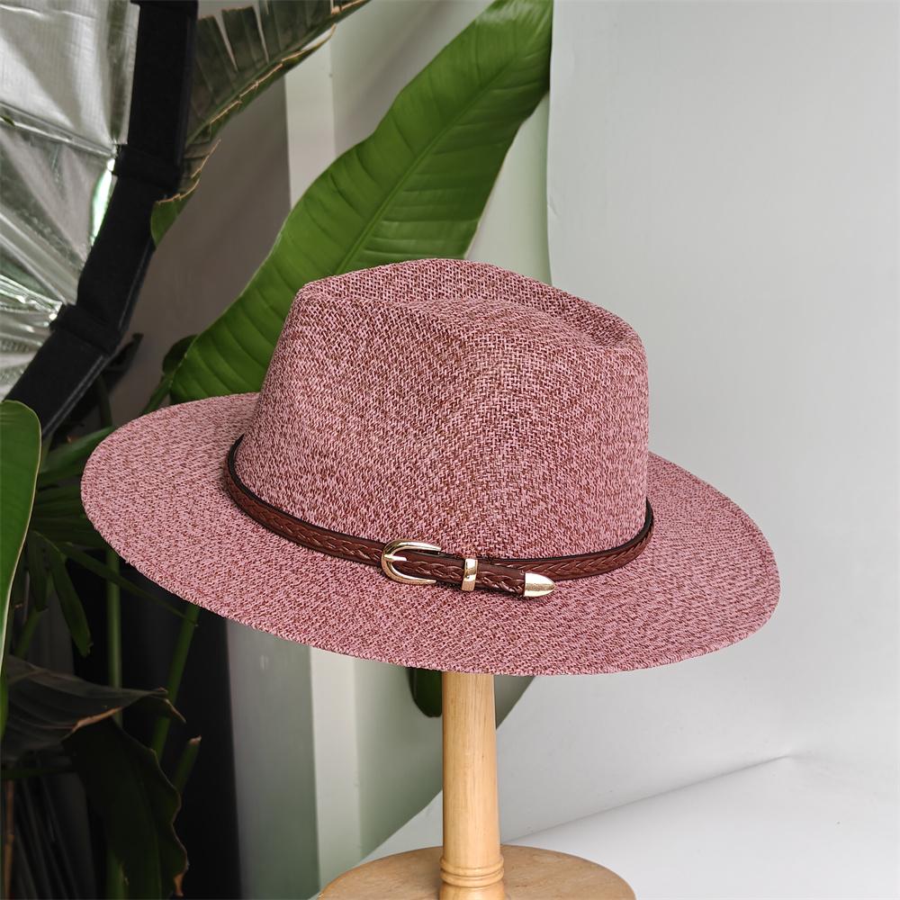 New Fashion Panama Straw Hat British Top Hat Men's and Women's Foldable Sun Shading Beach Hat Sun Protection Hat