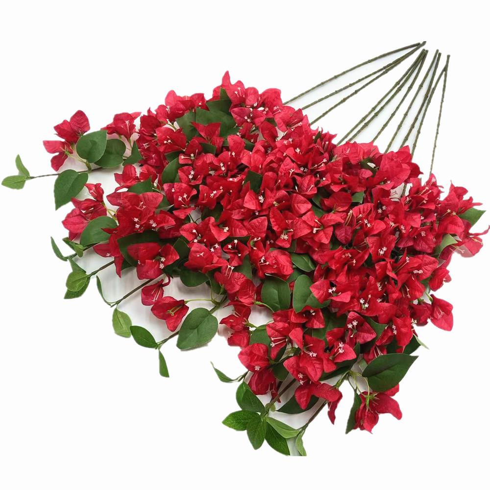 20pcs Artificial Climbing Bougainvillea Flower Vine 80cm Long Silk Bougainvillea Spectabilis Blossom Tree Branch
