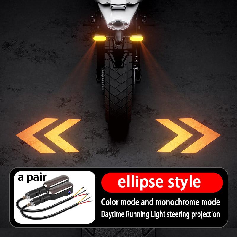A Pair Motorcycle Turn Signal With Projection Turn Signal Motorcycle Light 27 Modes Led Turn Signal Light Warning Light