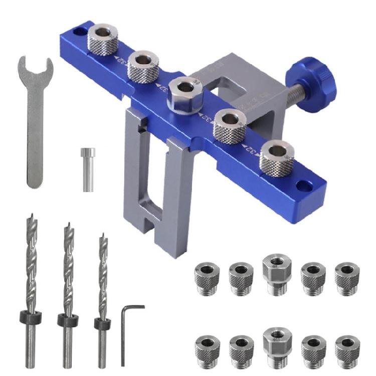 3-In-1 Pocket Hole Jig 6/8/10mm Pocket Hole Wood Dowel Drilling Templates Set Adjustable Drill Guide Puncher Locator