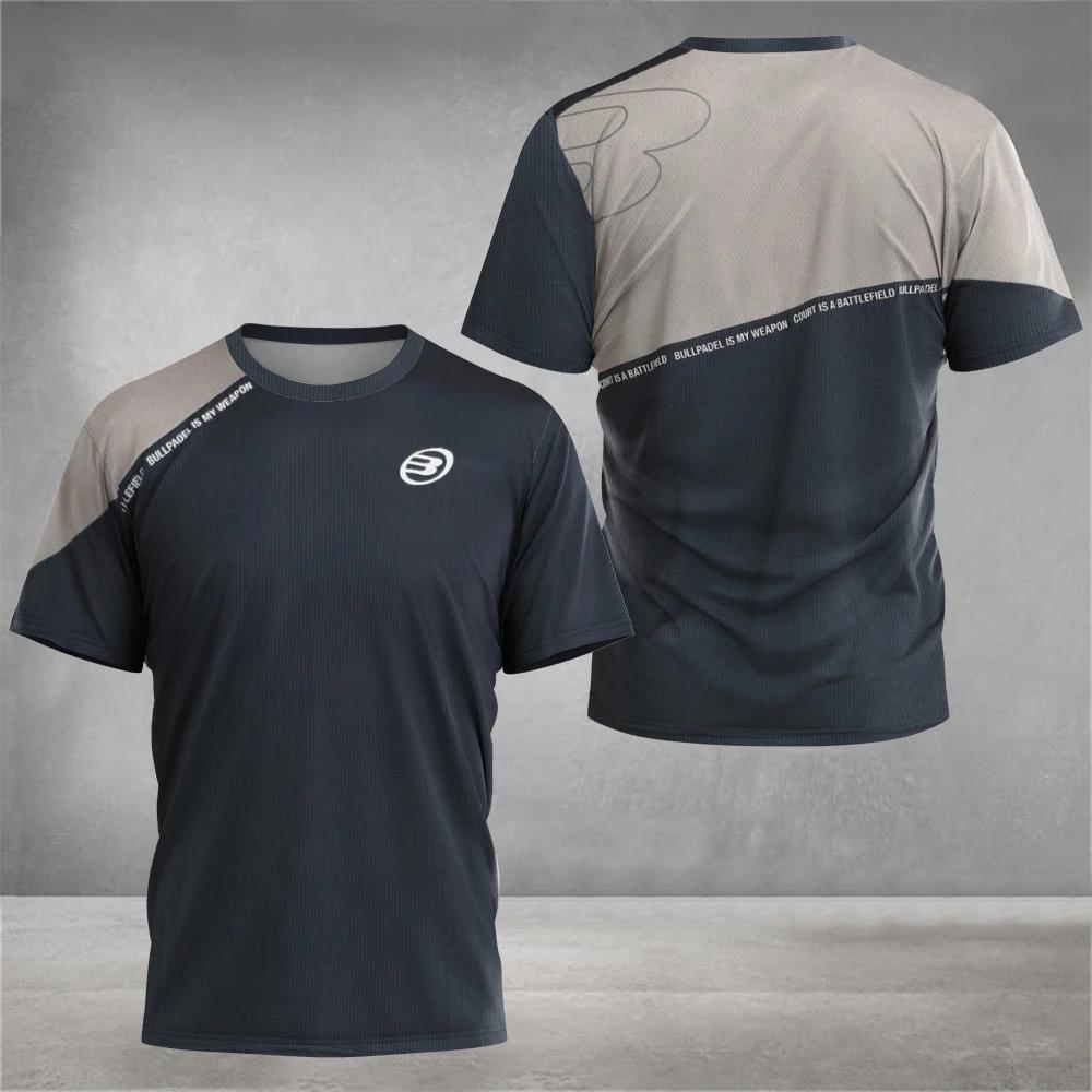 Padel Element Print Quick-drying Short Sleeve Men's Tennis Breathable Wear Men's Ultra-thin Fitness T-shirt Casual Top