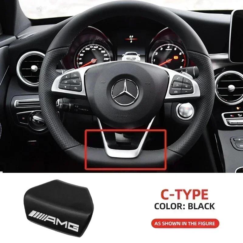 W204 New Car For Mercedes benz AMG For AMG Logo Steering Wheel Sticker Car Emblem Cover Interior Sticker Decal For AMG Mercedes