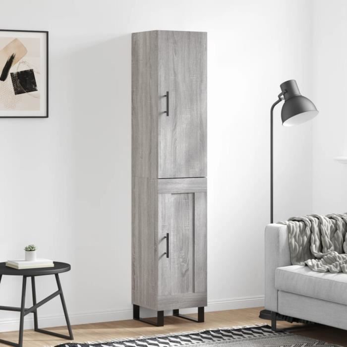 VidaXL Highboard Sonoma Grey 34.5x34x180 Cm Engineered Wood 3199135