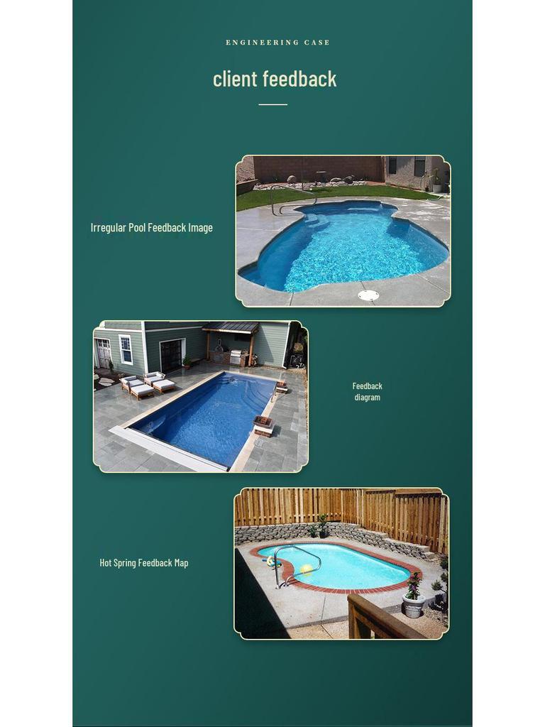 Fiberglass Outdoor Swimming Pool & Hot Tub for Home or Villa
